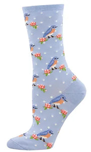 W Bluebird Blue Sock