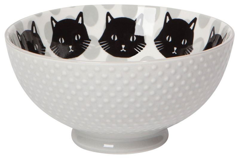 Feline Fine Stamped Bowl Med