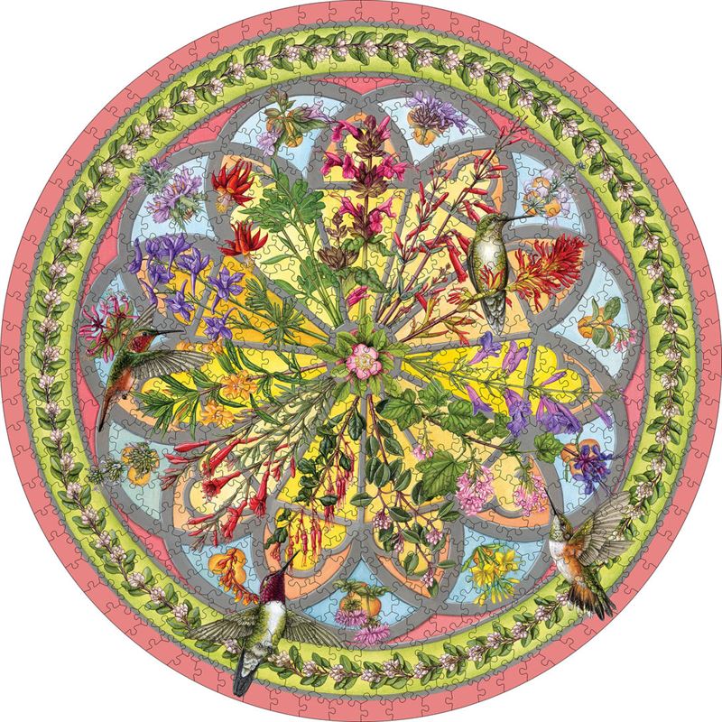 Floral Compass Circular 500pce Puzzle