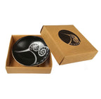 Gc Kiwi White on Black 7cm Porcelain Bowl