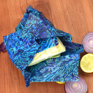 Paua Blue Beeswax Wrap