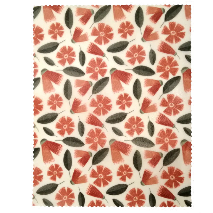 Pohutukawa Showers Medium Beeswax Wrap
