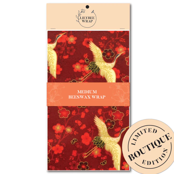 Hikari Cranes Med Beeswax Wrap