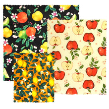 Load image into Gallery viewer, Orchard Ripe Set of 3 Beeswax Wraps