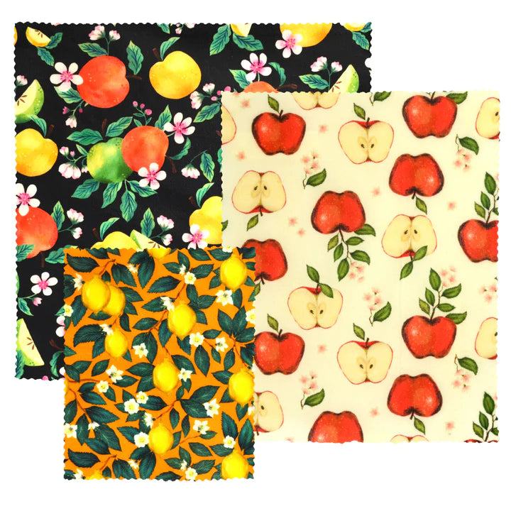 Orchard Ripe Set of 3 Beeswax Wraps