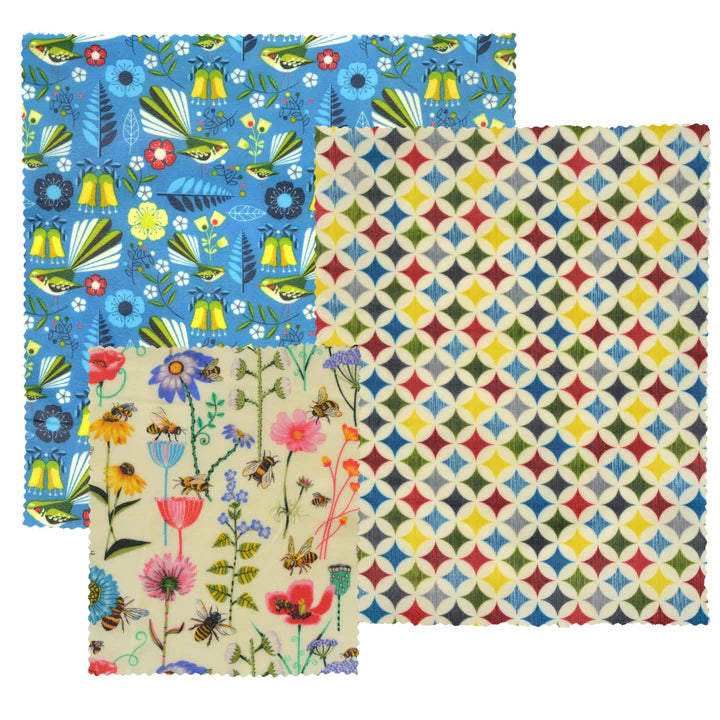 Spring Splendour Set of 3 Beeswax Wraps