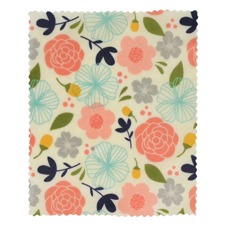 Peachy Blue Small Beeswax Wrap