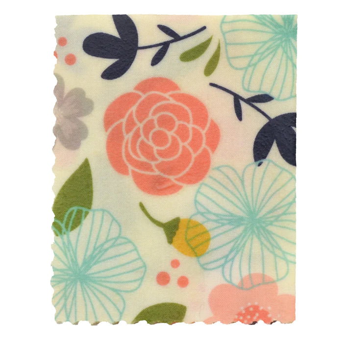 Peachy Blue Small Beeswax Wrap