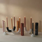 Paddywax Tapper Candles Black & White 4pack