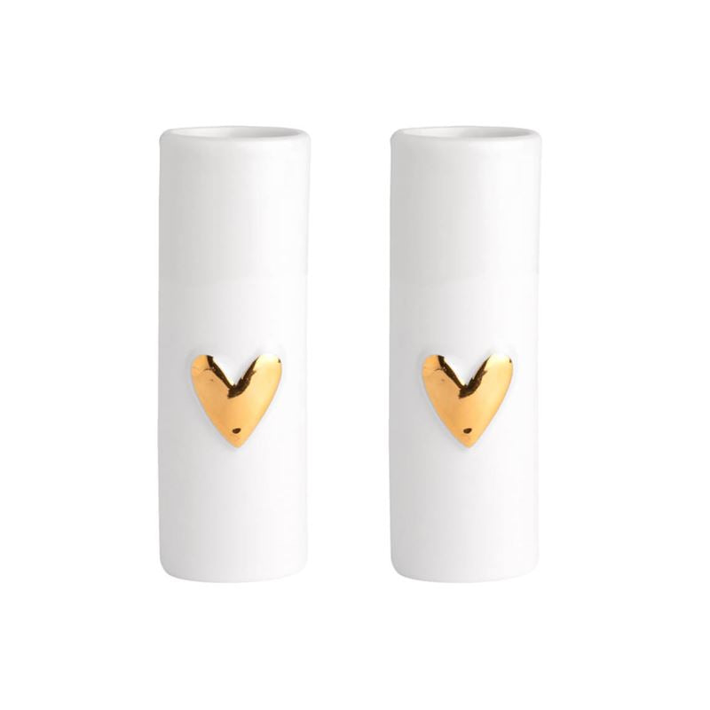 Gold Heart Mini Vase Set of 2