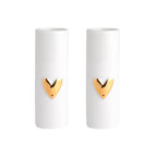 Gold Heart Mini Vase Set of 2
