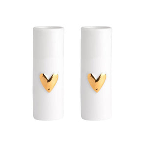 Gold Heart Mini Vase Set of 2