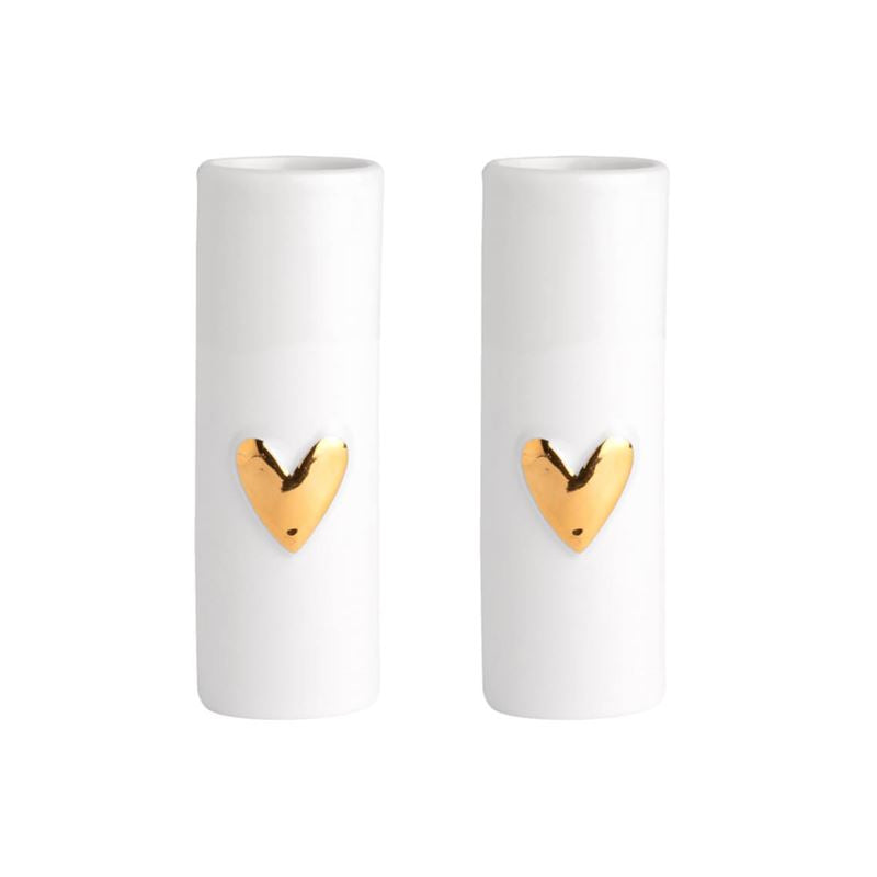 Gold Heart Mini Vase Set of 2