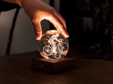 Load image into Gallery viewer, Cyclist 3D Laser Engraved Light