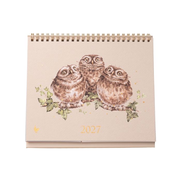 Wrendale Owls 2027 Desk Calendar