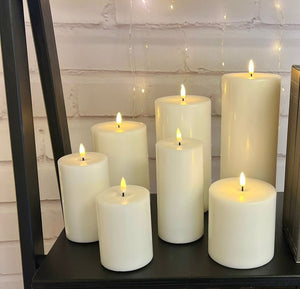 White LED Pillar Indoor Candle Assorted Sizes