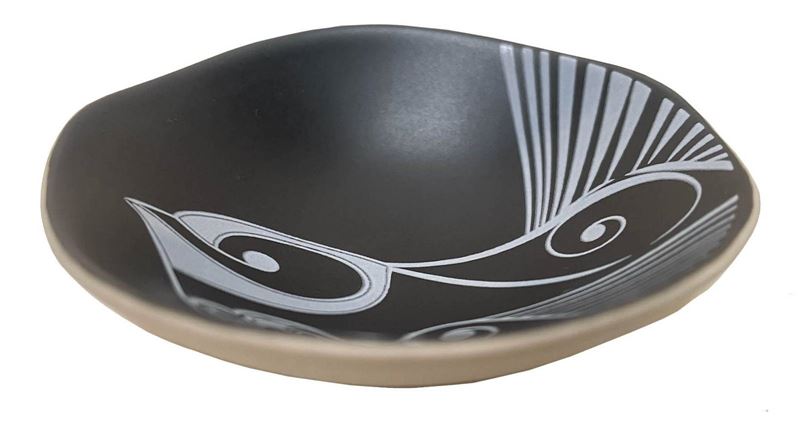 Gc Piwakawaka White on Black Porcelain 7cm Bowl