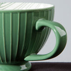Elm Green Stamoed Stoneware Mug