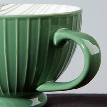 Load image into Gallery viewer, Elm Green Stamoed Stoneware Mug