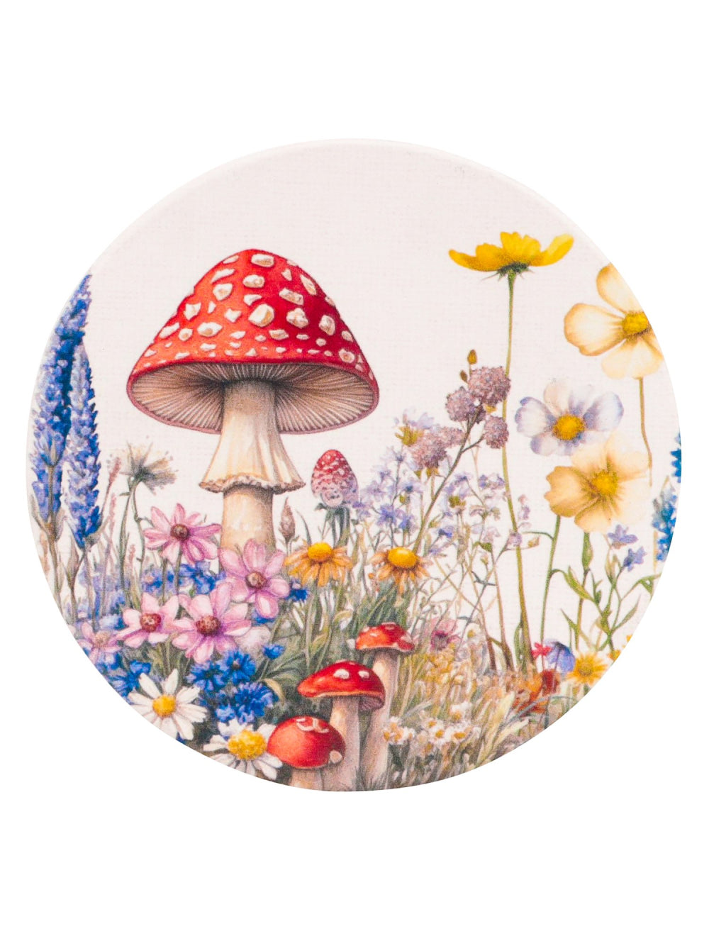 Cottage Grove Mushrooms Ceramic Coaster