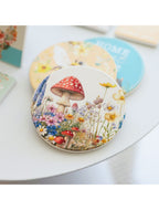 Cottage Grove Mushrooms Ceramic Coaster