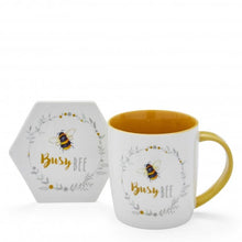 Load image into Gallery viewer, Bumble Bees Busy Bee Gift Mug &amp; Coaster Set