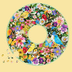 Spring Floral Wreath 1000p Round Puzzle