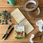 Cat in the cow parsley Small Spiral Notebook