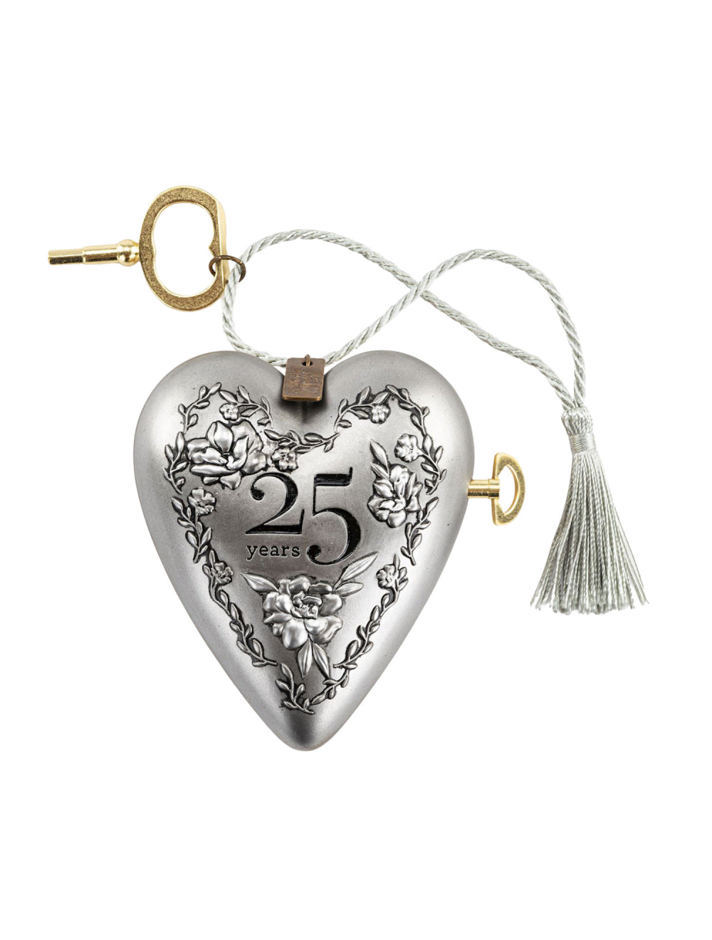 Demdaco 25th Silver Anniversary Musical Heart