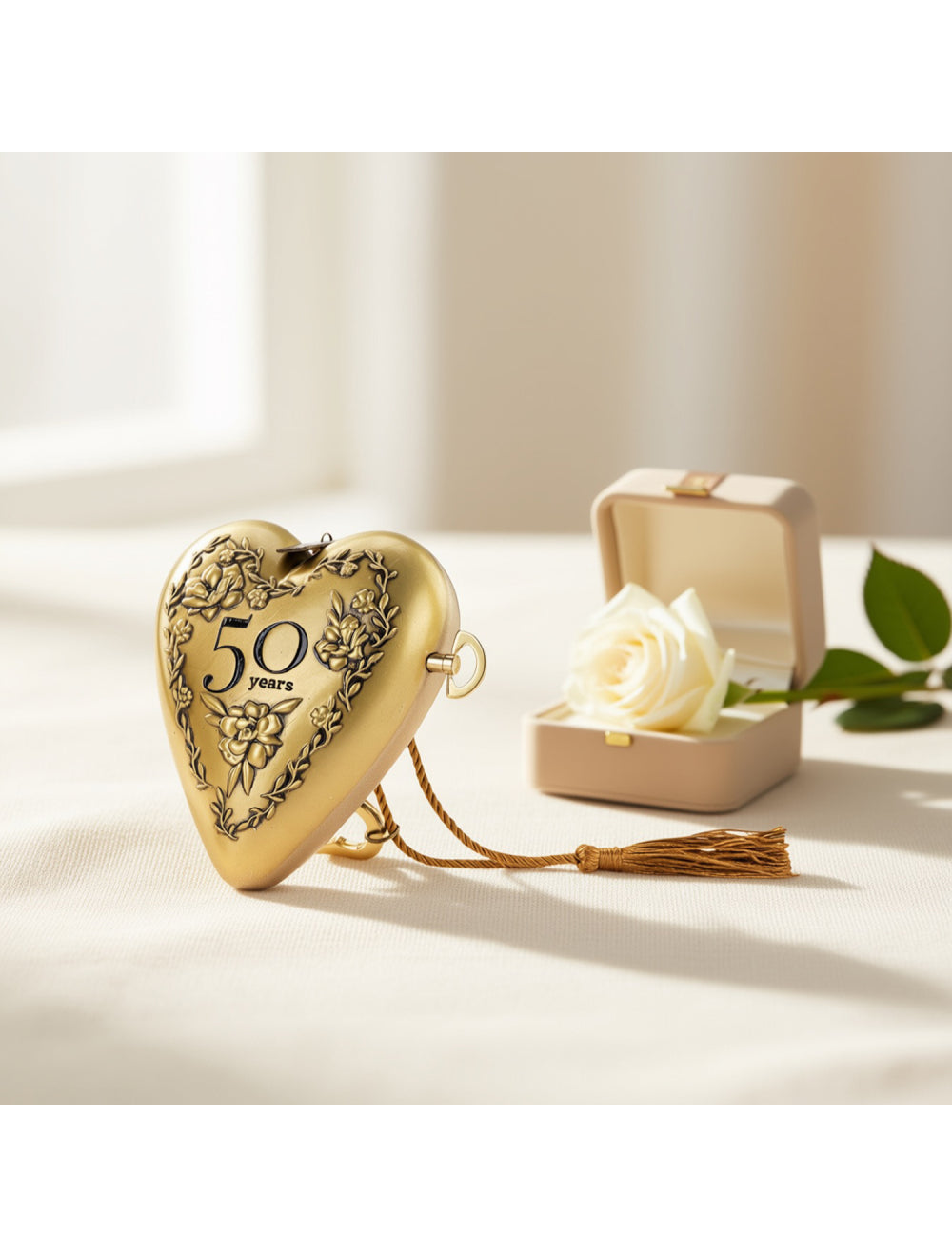 Demdaco 50th Gold Anniversary Musical Heart