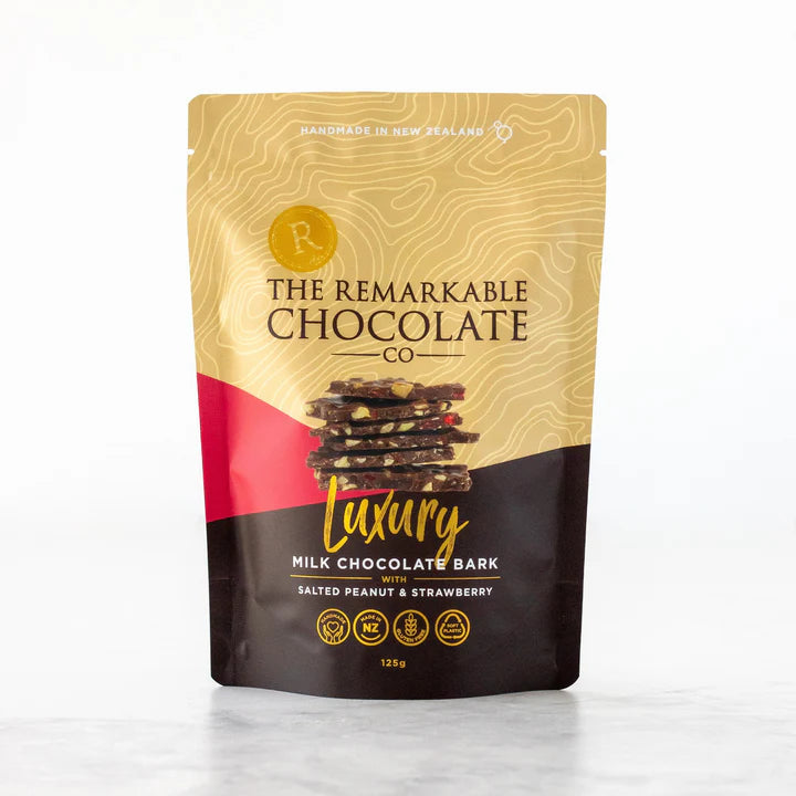 Remarkables Chocolate Salted Peanut & Strawberry Bark