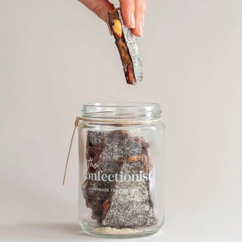 Dark Chocolate & Almond Toffee 200gm Jar