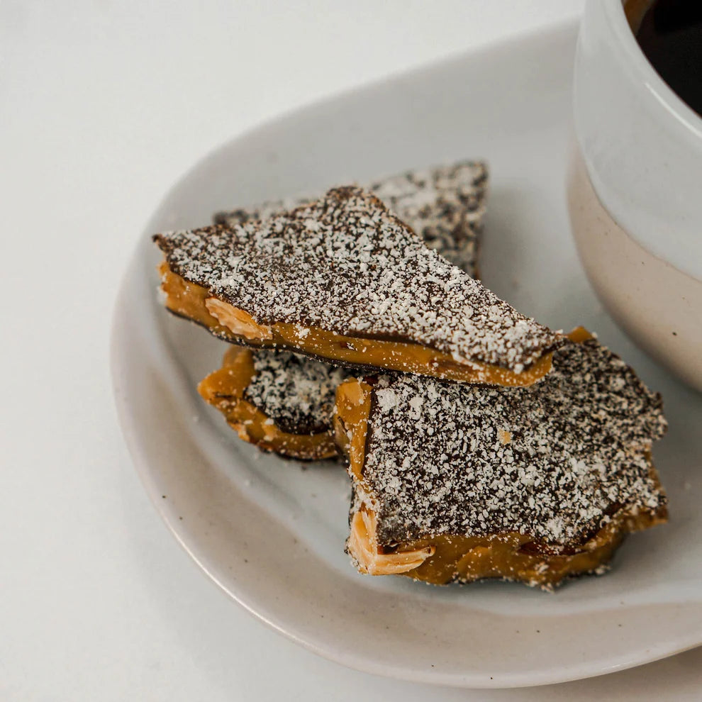 Dark Chocolate & Almond Toffee 100gm Pouch