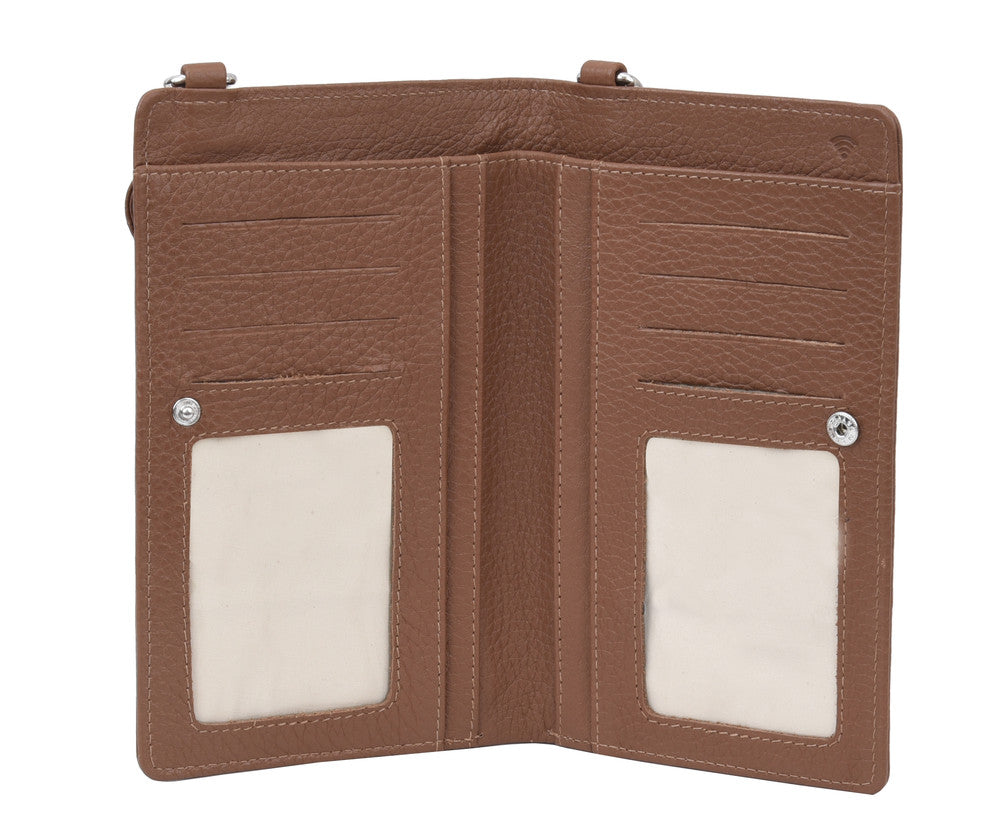 Phoebe Leather Phone Pouch Cocoa