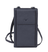 Load image into Gallery viewer, Phoebe Leather Phone Pouch Navy