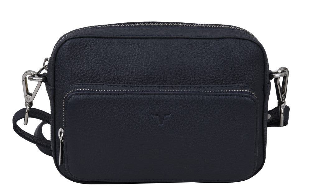 Amy Leather Sling Rambler Navy