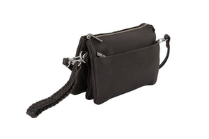 Sofie Small Leather Clutch/Sling Rambler Dark Brown