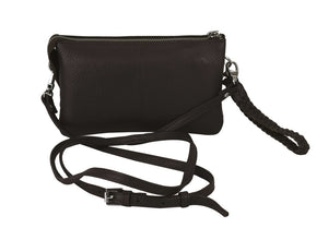 Sofie Small Leather Clutch/Sling Rambler Dark Brown