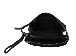 Sofie Small Leather Clutch/Sling Rambler Dark Brown