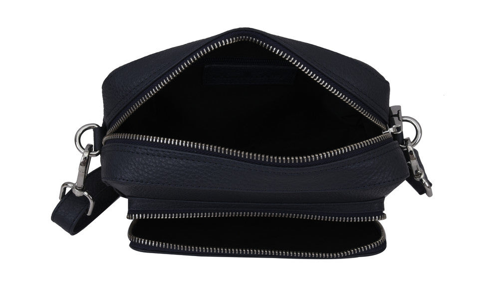 Amy Leather Sling Rambler Navy