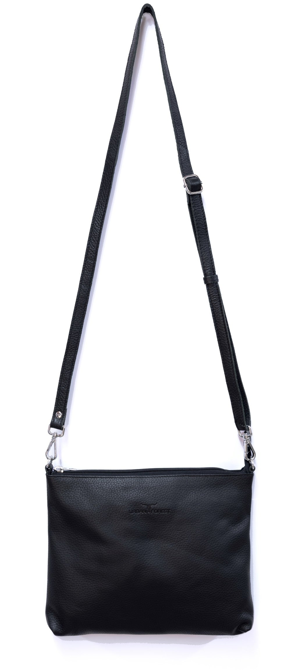 Emma Leather Sling Rambler Bag Black