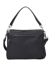 Load image into Gallery viewer, Hannah Leather Sling Bag Rambler Black