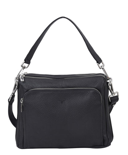 Hannah Leather Sling Bag Rambler Black