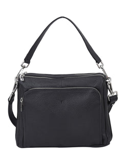 Hannah Leather Sling Bag Rambler Black