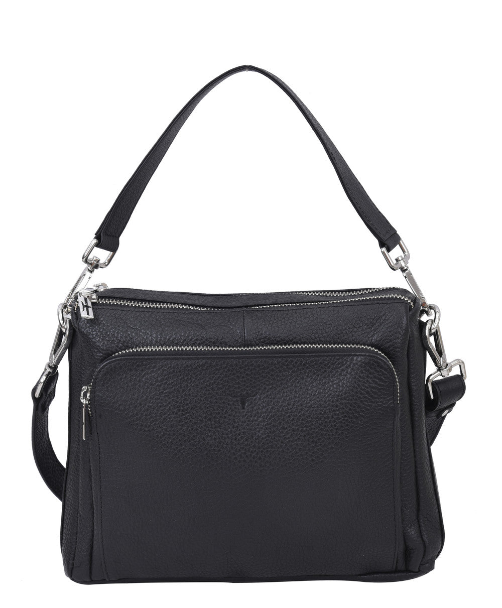 Hannah Leather Sling Bag Rambler Black