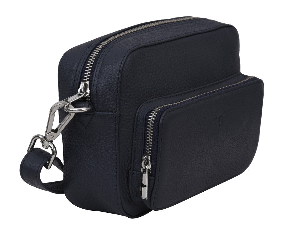 Amy Leather Sling Rambler Navy