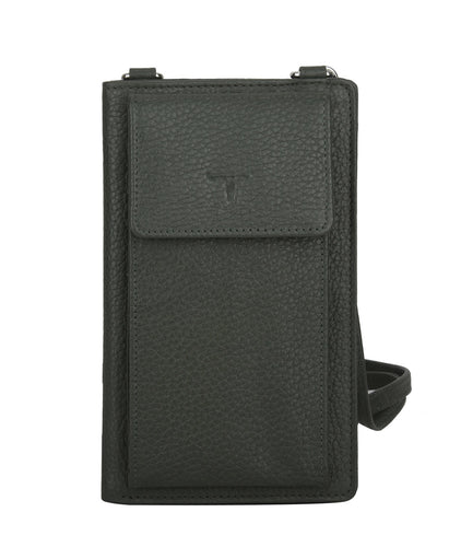 Phoebe Leather Phone Pouch Forest Green