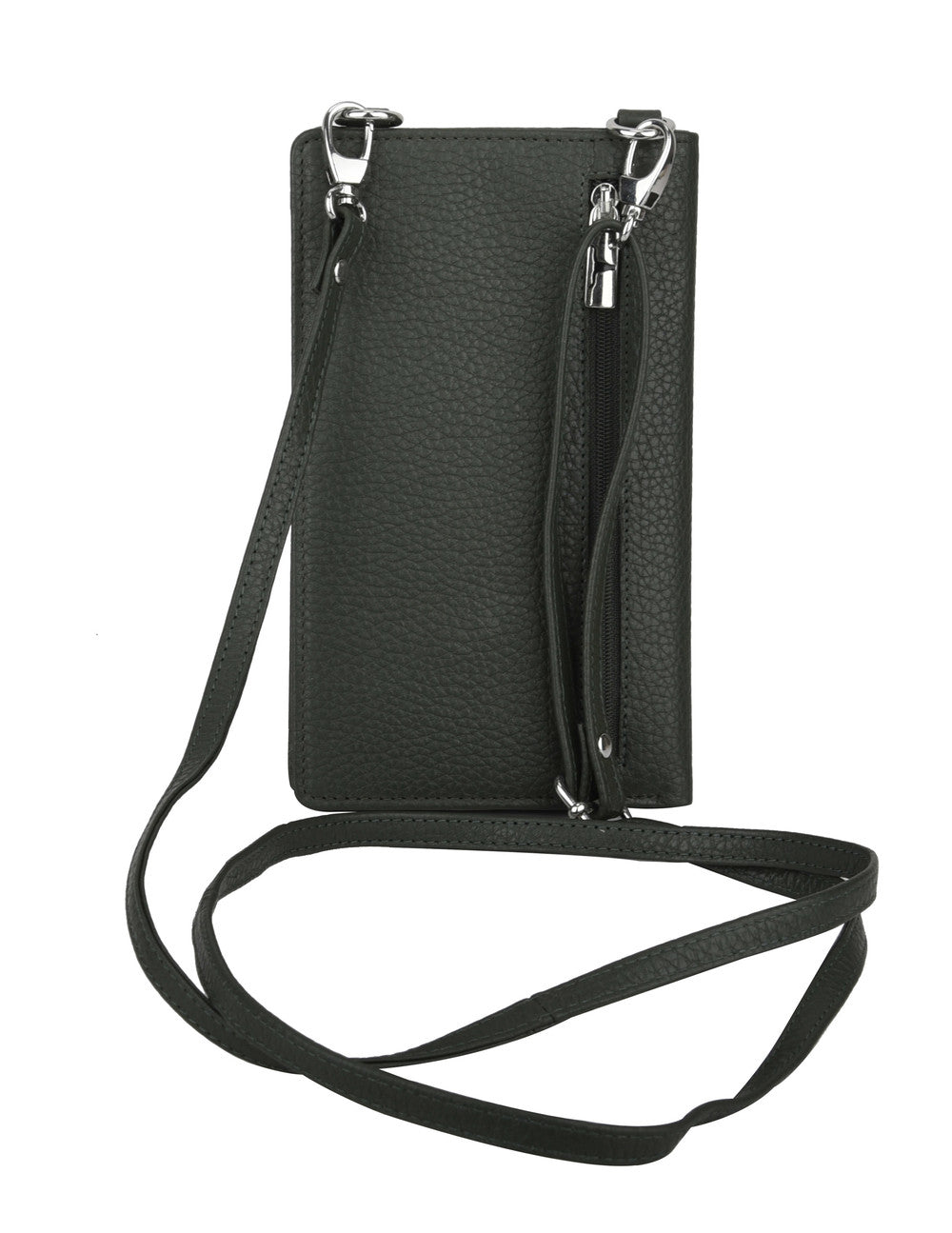 Phoebe Leather Phone Pouch Forest Green