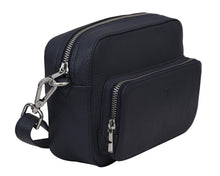 Load image into Gallery viewer, Hannah Leather Sling Bag Rambler Black