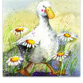 Duck in the Daisies Fridge Magnet